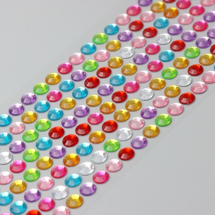 Наклейка пластик стразы Наклейка пластик стразы " Дождь" 32х7,5 см МИКС