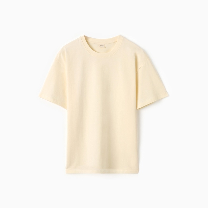 Футболка мужская MINAKU, цвет молочный, размер 46-48