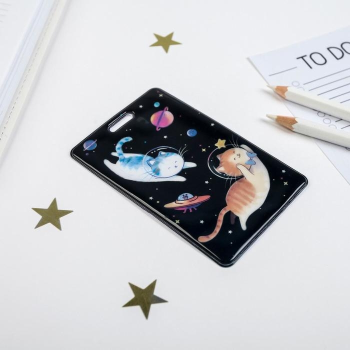 Чехол для бейджа «Коты в космосе» Чехол для бейджа «Коты в космосе»