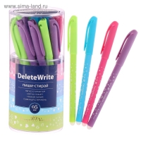 Ручка гелевая со стираемыми чернилами DeleteWrite Art &laquo;Сердечки&raquo;, узел 0.5 мм, синие чернила, матовый корпус Silk Touch, МИКС