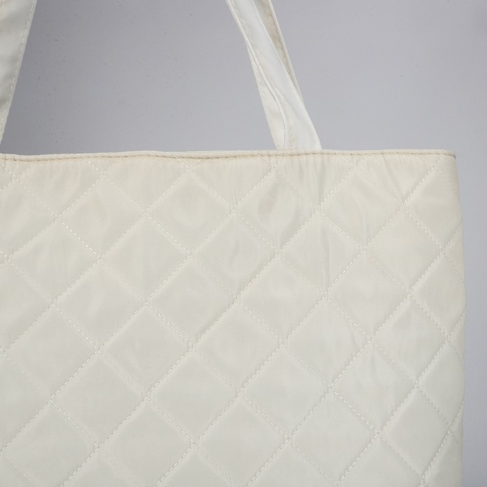 Шопер женский болоньевый, 40х35х7см, белый цвет