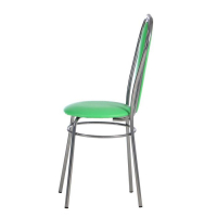 Стул "Белла"  салатовый/хром