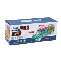 Автобус «Шестерёнки», свет и звук, работает от батареек, цвет синий Автобус «Шестерёнки», свет и звук, работает от батареек, цвет синий