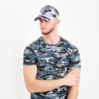 Футболка мужская камуфляж пятна, цвет серо-голубой, размер 46 Футболка мужская камуфляж пятна, цвет серо-голубой, размер 46