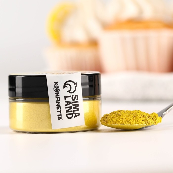 Глиттер кандурин «Жёлтый» для десертов и напитков, водорастворимый, 5 г. Глиттер кандурин «Жёлтый» для десертов и напитков, водорастворимый, 5 г.