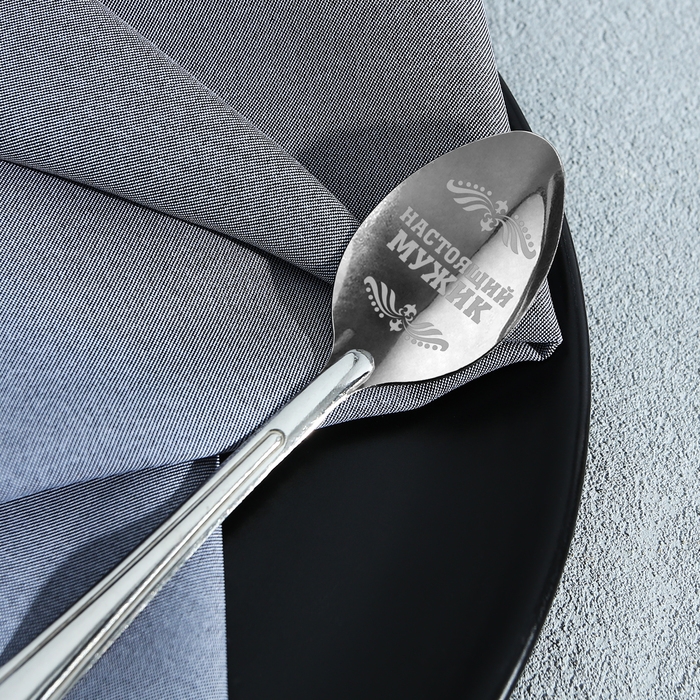 Ложка чайная с гравировкой &laquo;Взрывной характер&raquo;, на подарочной открытке, 3 х 14 см.