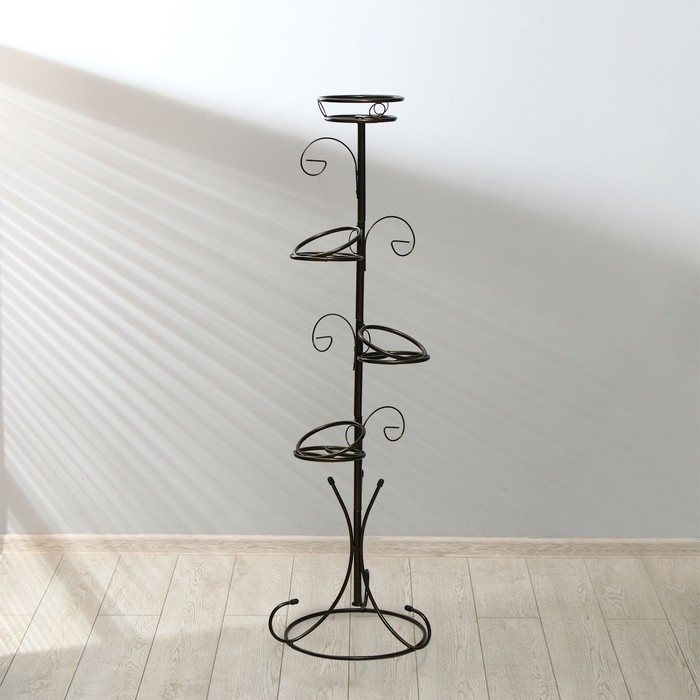 Подставка для цветов, напольная, разборная, на 4 горшка, d = 18 см, бронзовая Подставка для цветов, напольная, разборная, на 4 горшка, d = 18 см, бронзовая