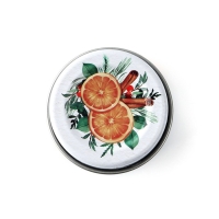 Свеча новогодняя в железной банке &laquo;Новый год: Счастья&laquo;Новый год: аромат апельсин, 4.8 см