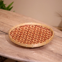 Корзинка плетёная, из бамбука 30х30х6 см