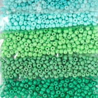 Бисер круглый 8/0 "Оттенки свежести" 8 цветов х 10 гр 20х8 см