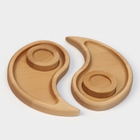 Подарочный набор деревянной посуды Adelica «Инь-янь», менажница 2 шт, поднос, подсвечник 2 шт, берёза Подарочный набор деревянной посуды Adelica «Инь-янь», менажница 2 шт, поднос, подсвечник 2 шт, берёза