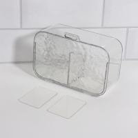 Органайзер для хранения, навесной, 2 секции, с клеевой основой, 10,5 × 17 × 6,5 см, цвет прозрачный Органайзер для хранения, навесной, 2 секции, с клеевой основой, 10,5 × 17 × 6,5 см, цвет прозрачный