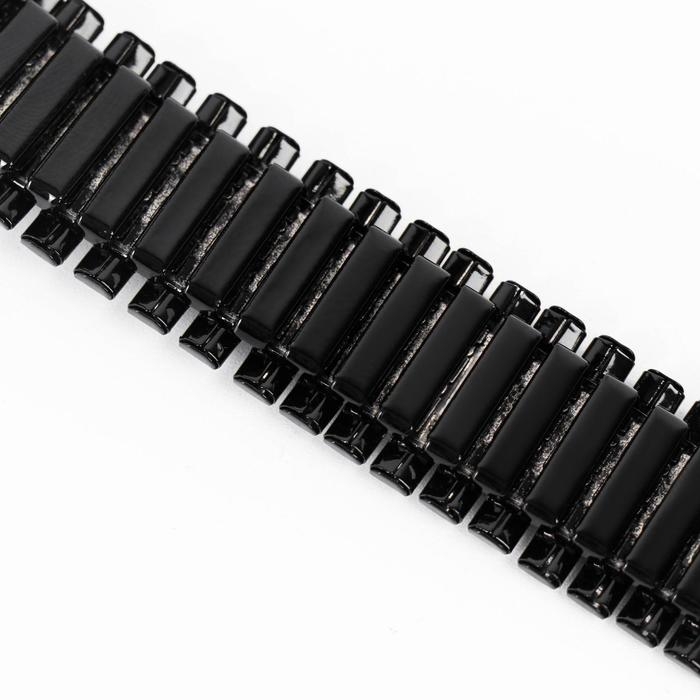 Ремешок для часов "Соломон", 20 мм, металл, l-15 см, черный