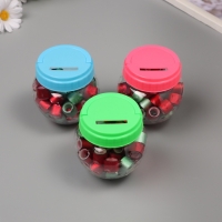 Клейкая лента пластик в банке "Глори. Красный, зелёный" н-р 40 шт 1,2 см, дл.0,9м 7х7х9 см Клейкая лента пластик в банке "Глори. Красный, зелёный" н-р 40 шт 1,2 см, дл.0,9м 7х7х9 см