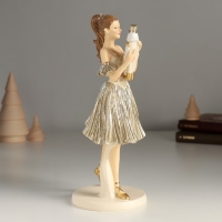 Сувенир полистоун "Девушка танцует с щелкунчиком" 9х8,5х22 см