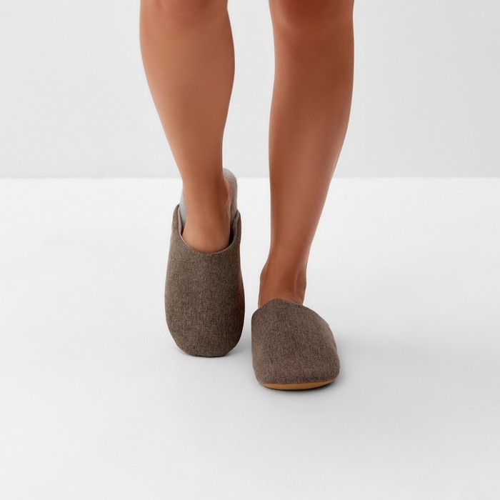 Тапочки женские, ECO размер 40-41, цвет коричневый Тапочки женские, ECO размер 40-41, цвет коричневый