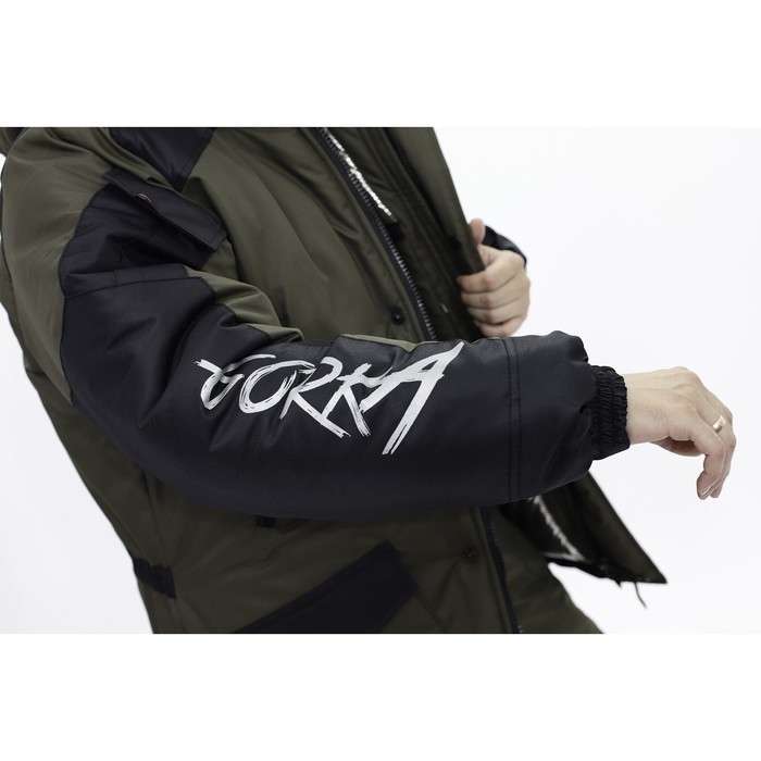 Костюм Костюм "ГОРКА Зимняя", taslan, размер 48, цвет хаки/чёрный