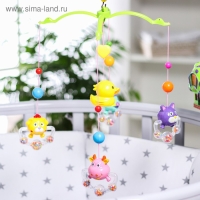 Мобиль музыкальный на кроватку «Пряничный домик. Зверушки-погремушки», заводной, Крошка Я Мобиль музыкальный на кроватку «Пряничный домик. Зверушки-погремушки», заводной, Крошка Я