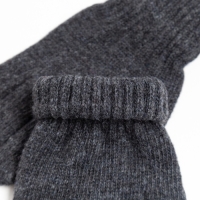 Перчатки детские, цвет тёмно-серый, размер 17 (11-12 лет)