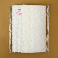 Кружево на сетке, 60 мм &times; 9 &plusmn; 0,5 м, цвет белый