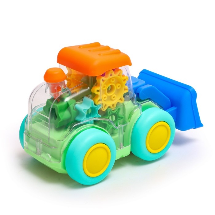 Экскаватор &laquo;Шестерёнки&raquo;, свет и звук, работает от батареек, цвет МИКС