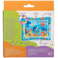 Акваковрик надувной развивающий водный коврик &laquo;Морские жители&raquo;, 65x50 см, Крошка Я