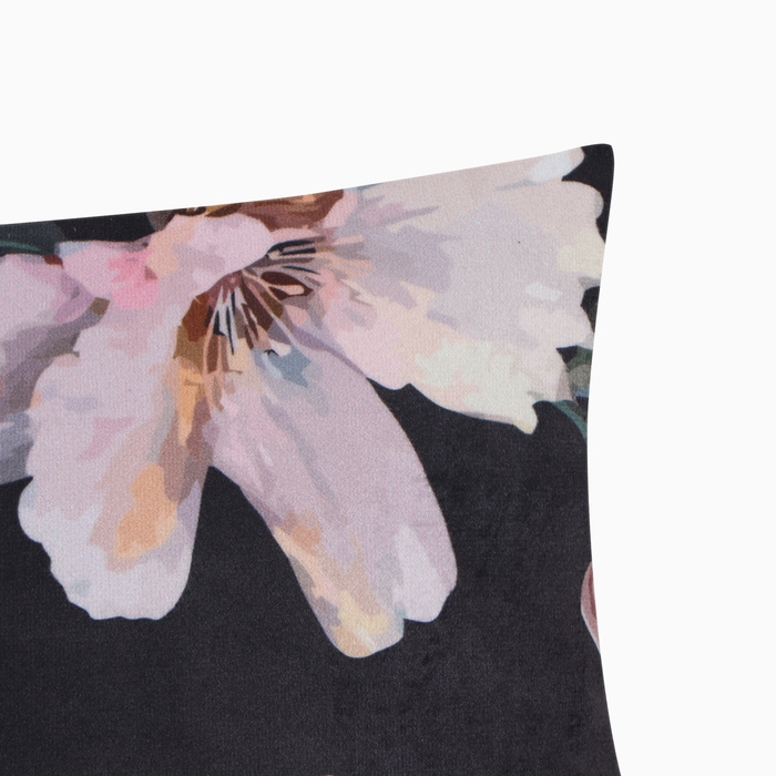 Наволочка декоративная Этель Flowers 45х45см, полиэстер, велюр