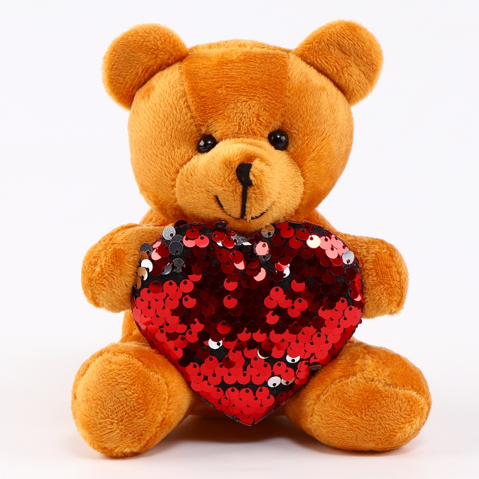 Мягкая игрушка &laquo;Мишка с сердцем&raquo;, 15 см