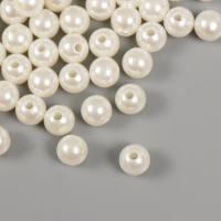 Набор бусин "Жемчуг" d 10 мм, 250 гр, молочный