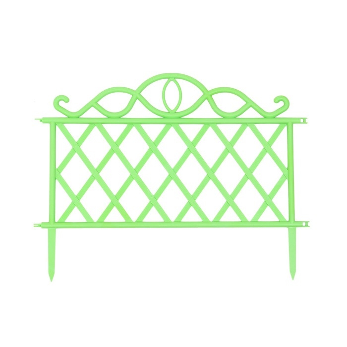 Ограждение декоративное, 36 &times; 42 см, пластик, зелёное