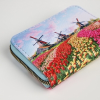 Кошелёк на молнии, цвет голубой/разноцветный Кошелёк на молнии, цвет голубой/разноцветный
