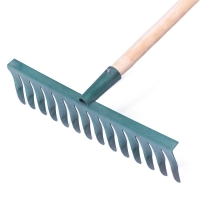 Грабли прямые, витой зуб, 14 зубцов, металл, деревянный черенок, цвет МИКС Грабли прямые, витой зуб, 14 зубцов, металл, деревянный черенок, цвет МИКС