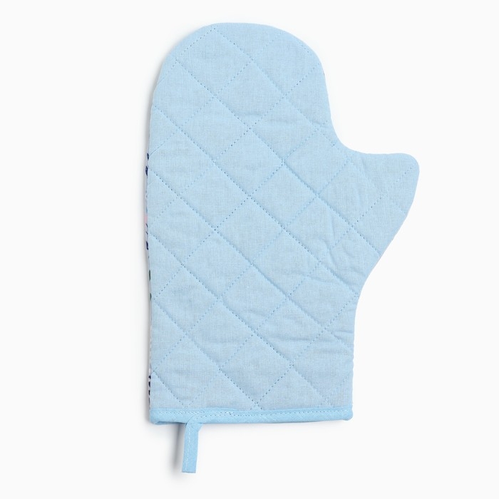 Новый год.Варежка-прихватка Доляна "Зимний сад" 20х28 см, 35% хл, 65% пэ, ватин 250 г/м2