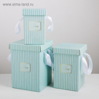 Набор коробок 3 в 1 &laquo;Счастье&raquo;, 10 х 18, 14 х 23, 17 х 25 см