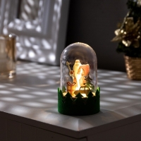 Светодиодная фигура под куполом &laquo;Дед Мороз&raquo; 6 &times; 10 &times; 6 см, дерево, батарейки LR1130х3 (в комплекте), свечение тёплое белое