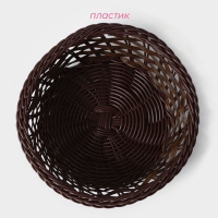 Корзинка для подачи Доляна &laquo;Древо&raquo;, 21&times;21&times;6,5 см, цвет коричневый