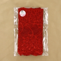 Кружевная эластичная ткань &laquo;Павлиний хвост&raquo;, 180 мм &times; 2,7 &plusmn; 0,5 м, цвет бордовый