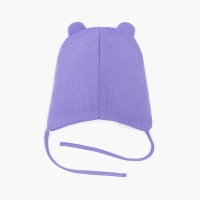 Шапка трикотажная для девочки, цвет сиреневый/сердечко, размер 50-54 Шапка трикотажная для девочки, цвет сиреневый/сердечко, размер 50-54