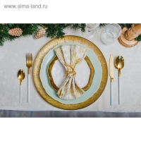 Тарелка - блюдо подстановочное Magistro &laquo;Бурлеск&raquo;, d=33 см, цвет золотой