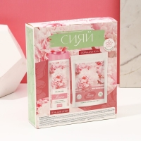 Подарочный набор косметики &laquo;Сияй!&raquo;, гель для душа 250 мл и скраб для тела соляной 250 г, ЧИСТОЕ СЧАСТЬЕ