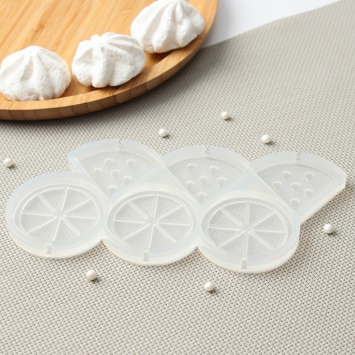 Силиконовый молд для леденцов и шоколада &laquo;Апельсин и арбуз&raquo;, 5 / 4,5 см, цвет прозрачный