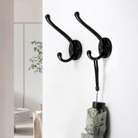 Крючок мебельный CAPPIO LINE, двухрожковый, черный Крючок мебельный CAPPIO LINE, двухрожковый, черный