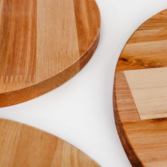 Набор досок разделочных Набор досок разделочных "Круг" в кассете D=35х1,8;30х1,8;25х1,8 см