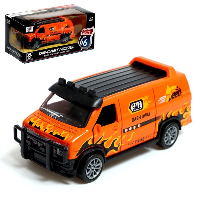 Машина металлическая «Пламя», 1:43, инерция, МИКС Машина металлическая «Пламя», 1:43, инерция, МИКС