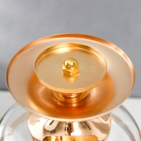 Подсвечник металл, стекло на 1 свечу "Изящный кубок" золото 42х17х17 см Подсвечник металл, стекло на 1 свечу "Изящный кубок" золото 42х17х17 см