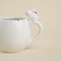 Молочник керамический SL Home &laquo;Лесные кролики&raquo;, 450 мл, 15&times;10 см, цвет белый