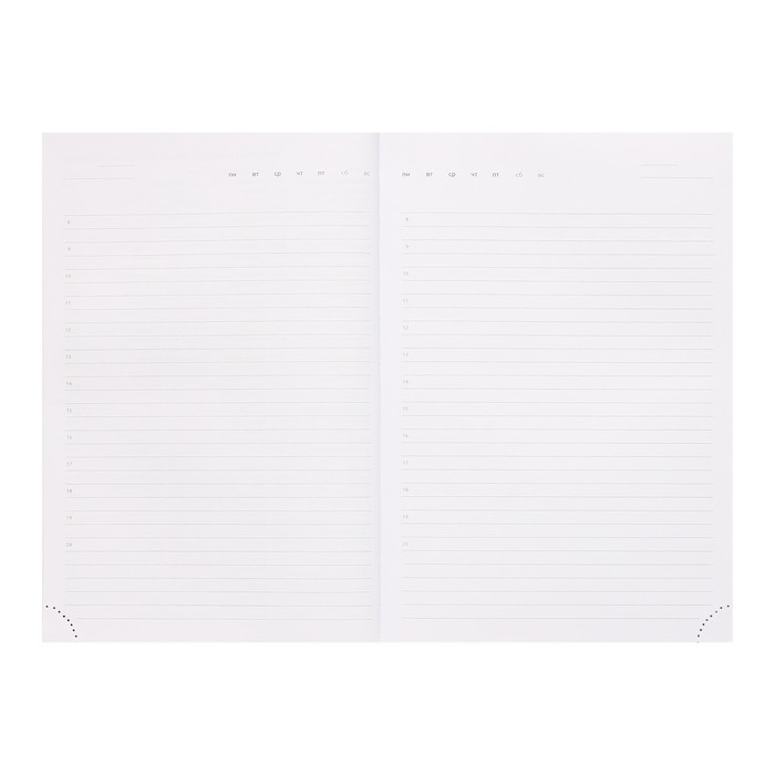 Ежедневник недатированный A5 160 листов Attomex.Visa, твёрдая обложка из искусственной кожи с поролоном, блок 70 г/м2, синий