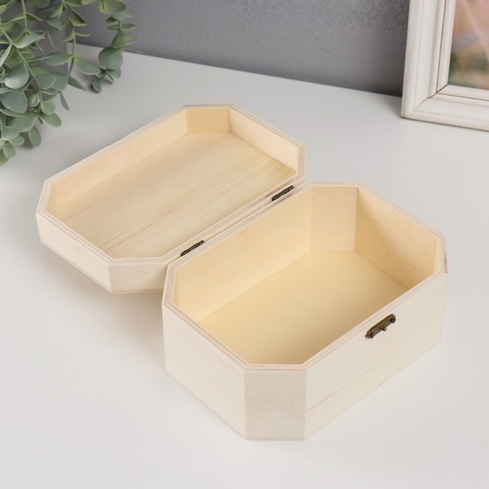 Шкатулка дерево под роспись "Многогранник" набор 3 шт 12х7х5 15х10х7 18х13х9 см