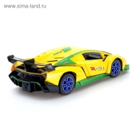 Машина радиоуправляемая &laquo;Суперкар&raquo;, работает от аккумулятора, световые эффекты, цвет жёлтый