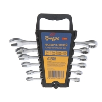 Набор ключей комбинированных в холдере ТУНДРА ВДОМ, CrV, хромированные, 8 - 17 мм, 6 шт. Набор ключей комбинированных в холдере ТУНДРА ВДОМ, CrV, хромированные, 8 - 17 мм, 6 шт.